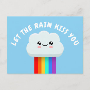 Carte Postale Laissez la pluie vous embrasser
