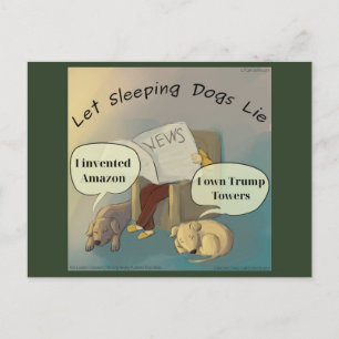 Carte postale Laissez les chiens endormis par Rick
