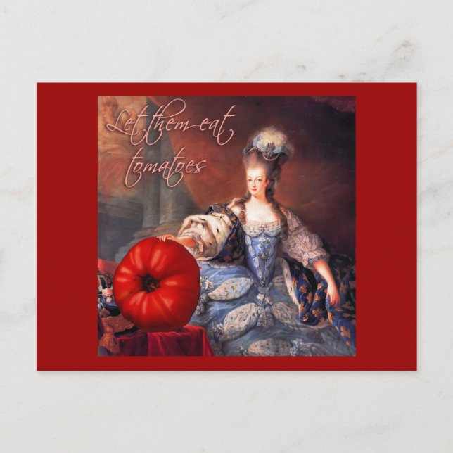 Carte Postale Laissez-Les Manger Des Tomates (Devant)