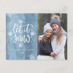 Carte Postale Laissez tomber la neige   Photo de vacances