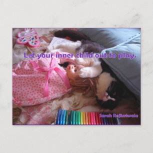 Carte Postale Laissez votre enfant intérieur sortir Tuxedo Cat J