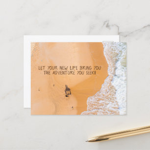 Carte Postale Laissez votre nouvelle vie apporter l'aventure que