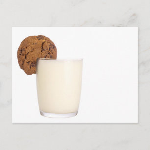 Carte Postale lait et cookies