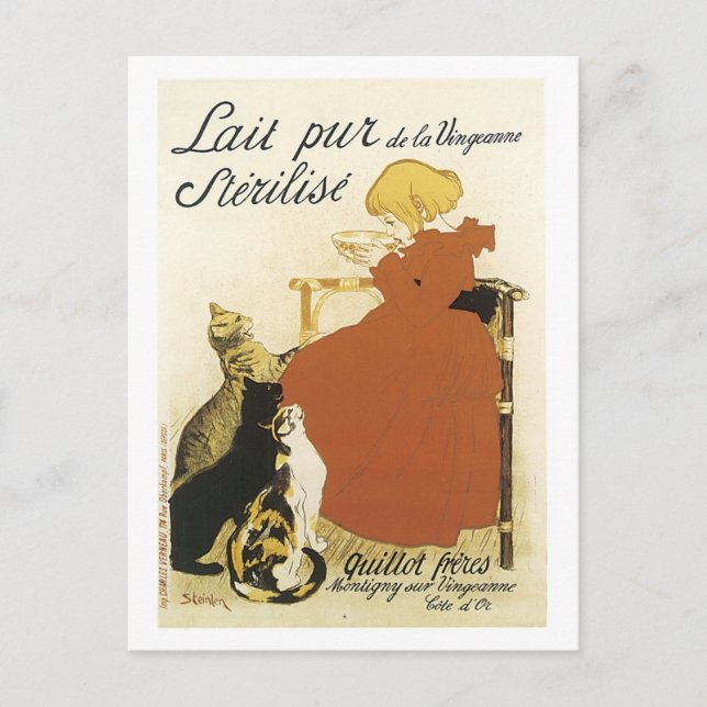 Carte Postale Lait pur de la Vingeanne Sterilize Ad - Enfant ave (Devant)