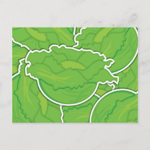Carte Postale Laitue funky
