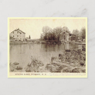 Carte Postale Lake and Ice House, Wyckoff, New Jersey Vintage
