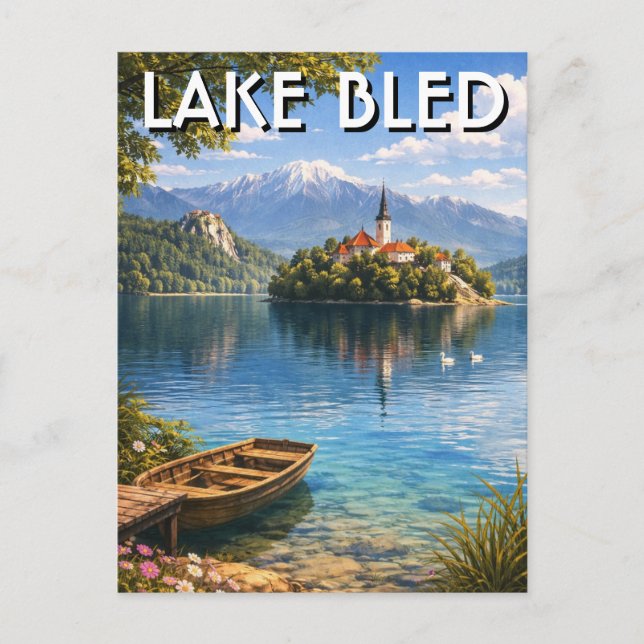 Carte Postale Lake Bled Slovenia (Devant)