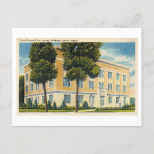 Carte Postale Lake County Court House à Madison, Dakota du Sud,