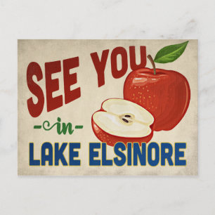 Carte Postale Lake Elsinore California Apple - Vintage voyage