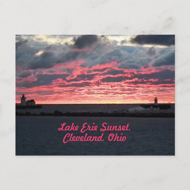 Carte postale Lake Erie Sunset (Cleveland) (Devant)