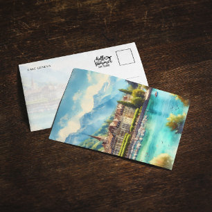 Carte postale Lake Geneva Watercolor