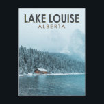 Carte Postale Lake Louise Alberta Canada Travel Art Vintage<br><div class="desc">Design vectoriel de Lake Louise. Lake Louise est un hameau du parc national Banff,  dans les Rocheuses canadiennes,  connu pour son lac turquoise alimenté par les glaciers,  entouré de hauts sommets et surplombé par un château majestueux.</div>