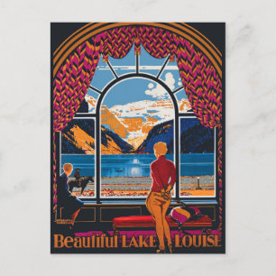 Carte Postale Lake Louise, vue depuis la fenêtre, Canada
