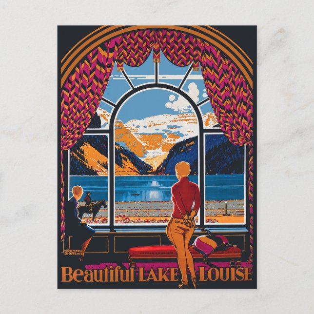 Carte Postale Lake Louise, vue depuis la fenêtre, Canada (Devant)