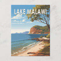Lake Malawi Afrique Travel Art Vintage