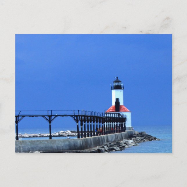 Carte Postale Lake Michigan Light House (Devant)