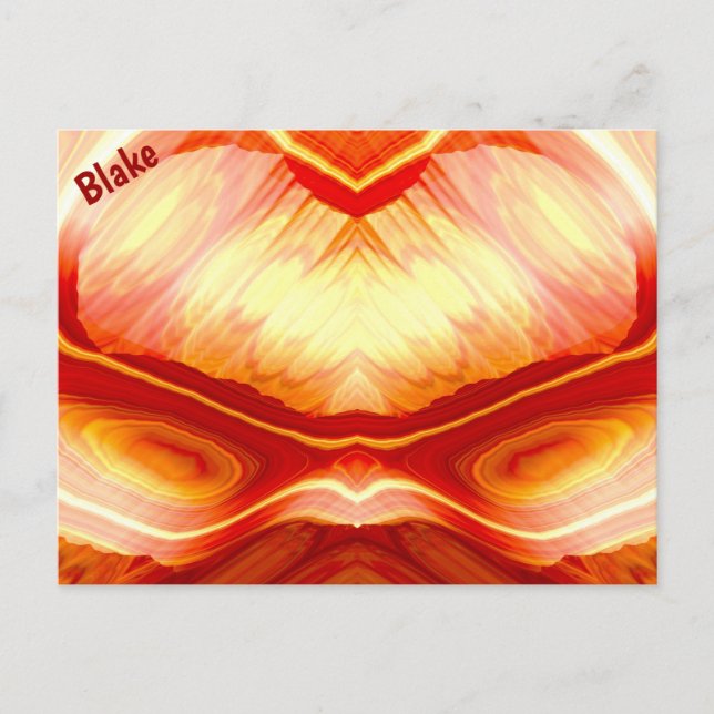 Carte Postale LAKE ~ Motif de conception fractale 3D ~ (Devant)