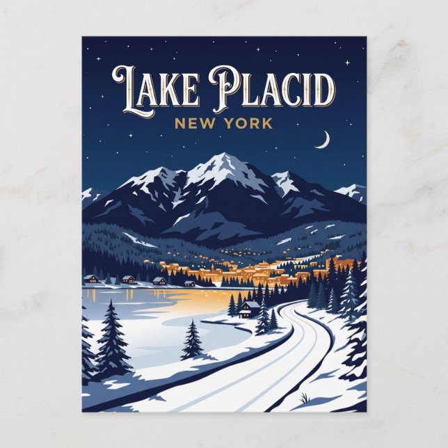 Carte Postale Lake Placid États-Unis (Devant)