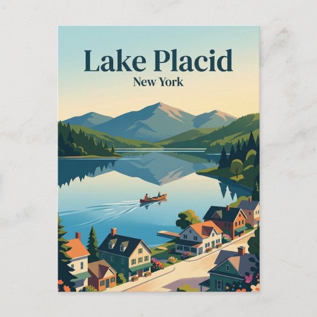Carte Postale Lake Placid États-Unis (Devant)