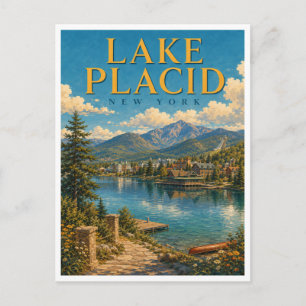 Carte Postale Lake Placid New York Mirror Lake GeoSaga