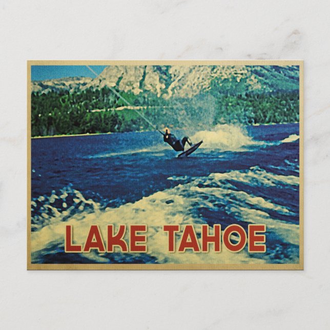 Carte Postale Lake Tahoe Water Skier (Devant)