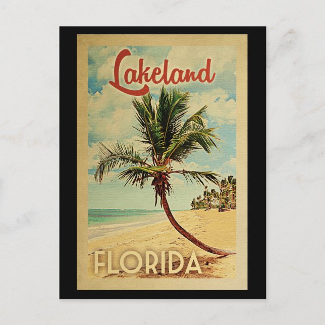 Carte Postale Lakeland Palm Tree Vintage voyage (Devant)