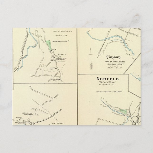 Carte Postale Lakeville, Norfolk, Salisbury (Devant)