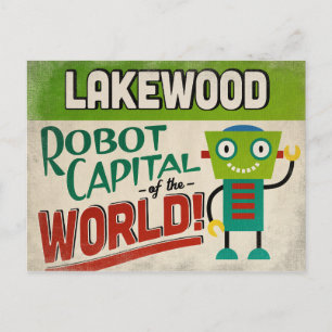 Carte Postale Lakewood Colorado Robot - Drôle Vintage