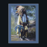 Carte Postale Lakota Sioux couleur main vintage Lanterne magique<br><div class="desc">Vintage Lakota Sioux couleur main d'une authentique Diapositive de Lanterne magique dans nos archives privées.</div>