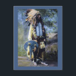 Carte Postale Lakota Sioux couleur main vintage Lanterne magique<br><div class="desc">Vintage Lakota Sioux couleur main d'une authentique Diapositive de Lanterne magique dans nos archives privées.</div>
