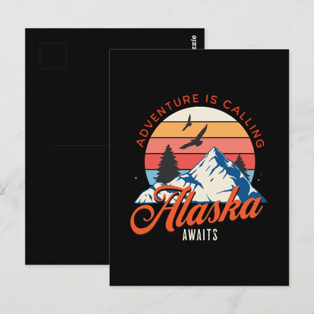 Carte Postale L'Alaska vous attend ! (Devant / Derrière)
