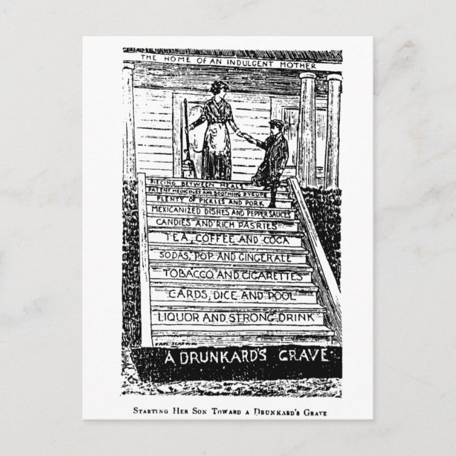 Carte Postale L'alcool ouvre la porte de l'enfer (Devant)