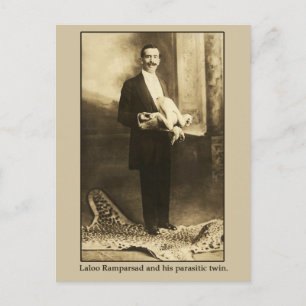 Carte Postale Laloo, le Happy Hindoo avec un Twin parasite