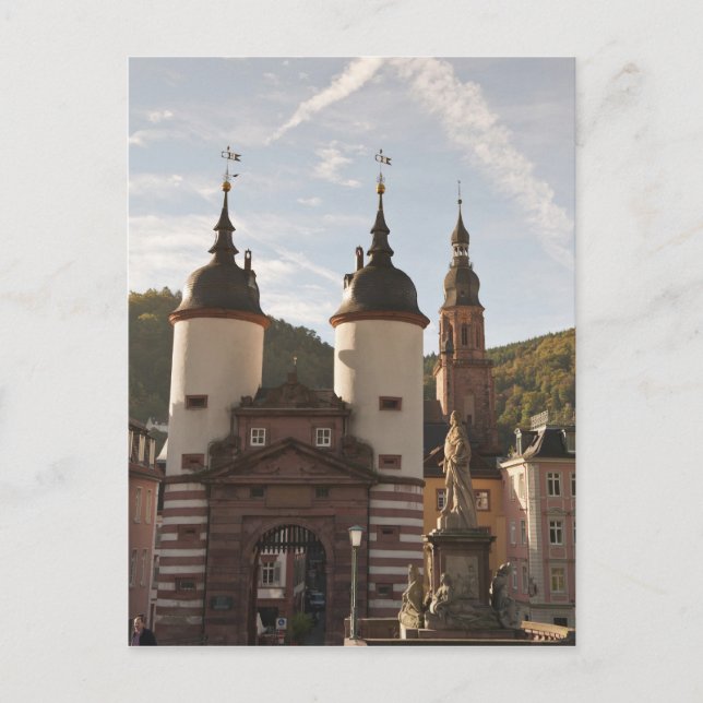 Carte Postale L'Alte Brucke dans la vieille ville, Heidelberg, A (Devant)