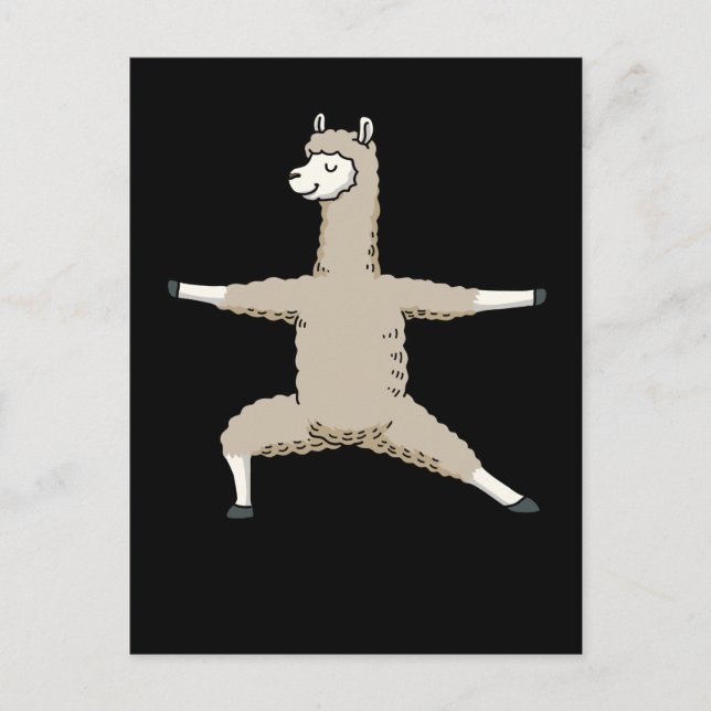 Carte Postale Lama Funny Yoga Cadeaux femmes méditation (Devant)