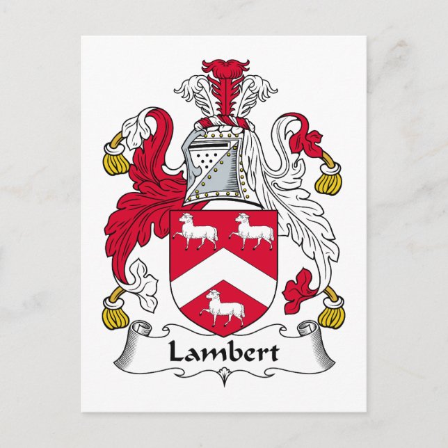 Carte Postale Lambert Family Crest (Devant)