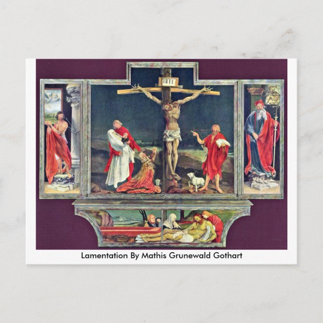 Carte Postale Lamentation De Mathis Grunewald Gothart (Devant)