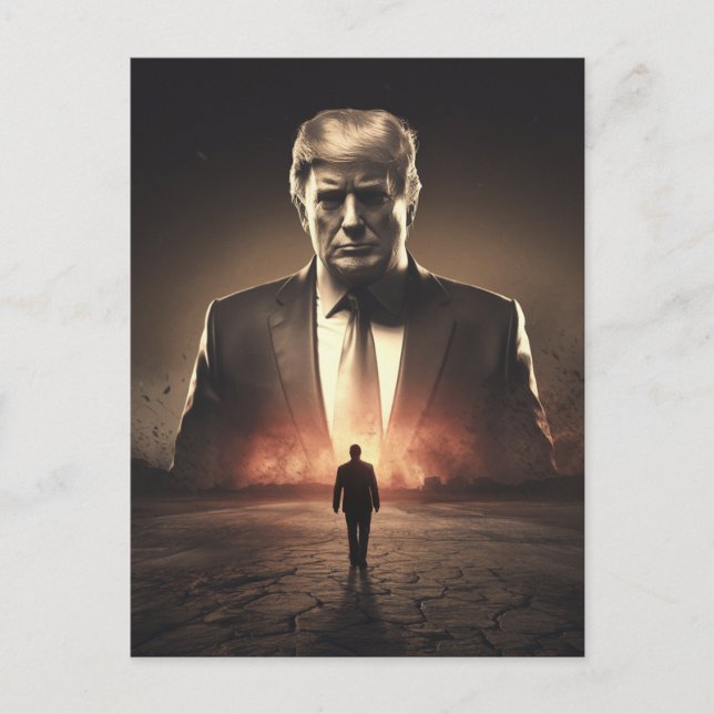 Carte Postale L'Américain Détroyer dans un désert au soleil (Devant)