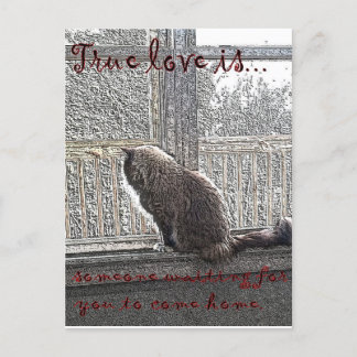 Carte Postale l'amour attend