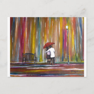 Carte Postale L'amour dans la pluie