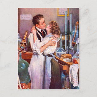 Carte Postale L'amour dans le laboratoire