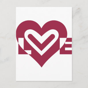 Carte Postale L'amour dans le vin pourpre