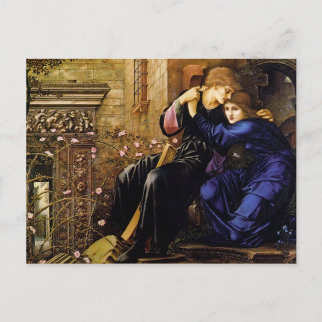Carte Postale L'amour dans les ruines Art Pré-Raphaelite (Devant)