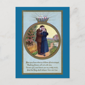 Carte Postale L'amour dans une bague Vintage romance