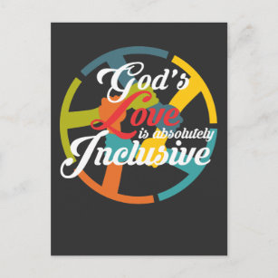Carte Postale L'amour de Dieu est inclusif Rainbow Pride Anti Ra