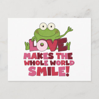 Carte Postale L'amour de la grenouille sourit