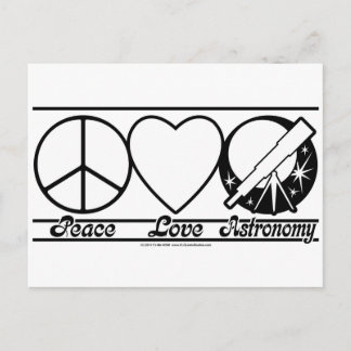 Carte Postale L'amour de la paix et l'astronomie
