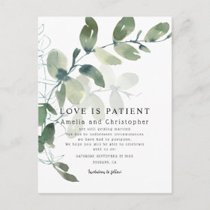 Carte Postale L'amour de l'eucalyptus moderne est patient Change