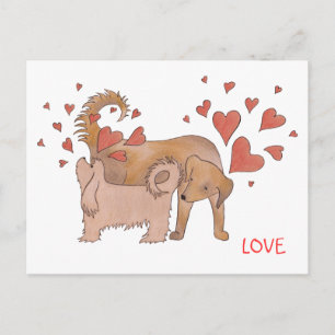 Carte Postale L'amour des chiens