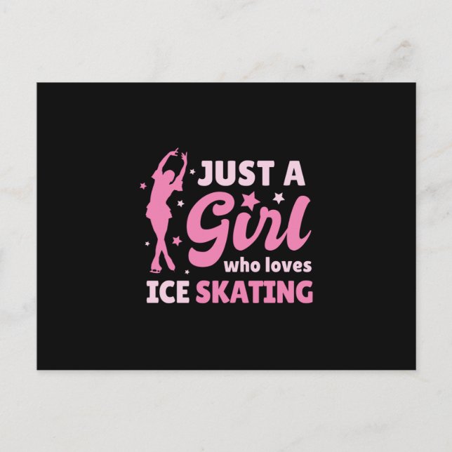 Carte Postale L'amour du patinage sur glace (Devant)